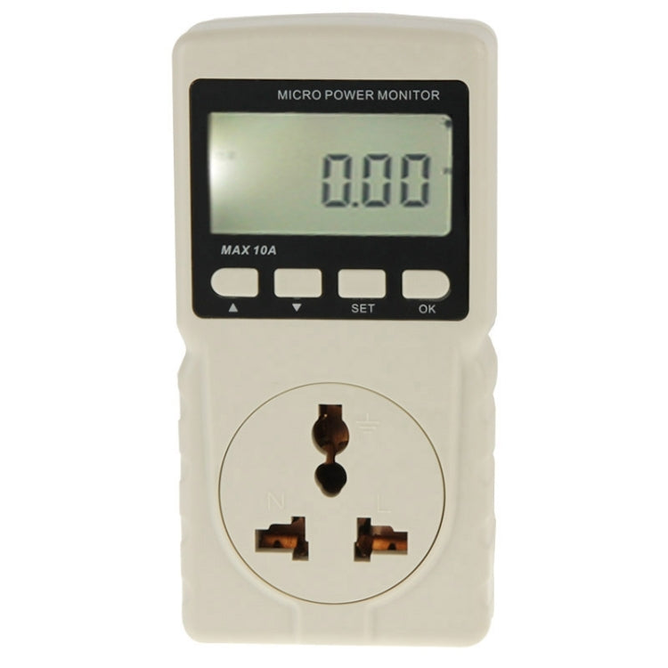 Monitor de energia micro BENETECH GM86 com ecrã LCD, MAX 10A, ficha EU
