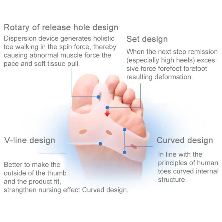 1 Par de Órteses Ortopédicas Especiais ZRWC27 para Hallux Valgus, ZRWC27