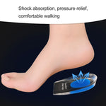 Palminhas de Gel de Silicone Confortáveis para Calcanhar Femininas, Meias Palminhas, Tamanho: S, 1 Par, Azul