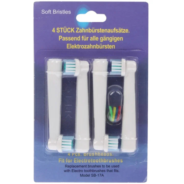 4 Unidades de Cabeças de Escova de Dentes Elétricas para Substituição, Cuidados Orais