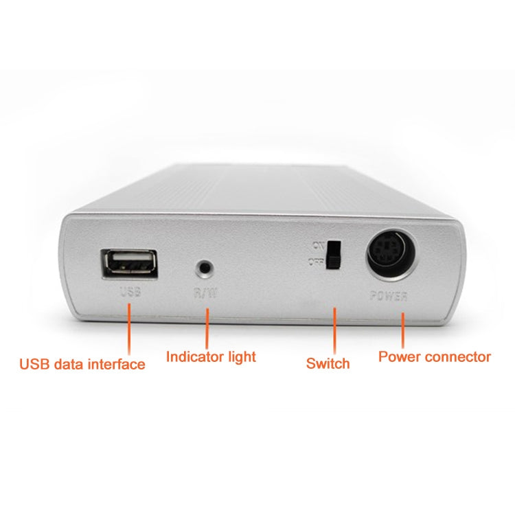 Caixa externa para disco rígido SATA de 3,5 polegadas, suporta USB 2.0, SATA com alimentação 2.0A, SATA com alimentação 1.5A