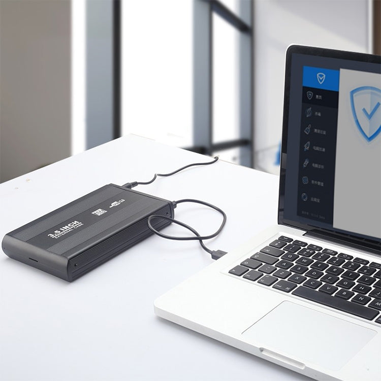 Caixa externa para disco rígido SATA de 3,5 polegadas, suporta USB 2.0, SATA com alimentação 2.0A, SATA com alimentação 1.5A