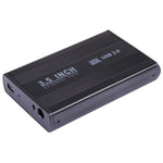 Caixa externa para disco rígido SATA de 3,5 polegadas, suporta USB 2.0, SATA com alimentação 2.0A, SATA com alimentação 1.5A