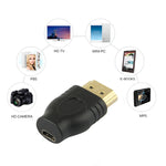 Adaptador HDMI 19 Pinos Macho para Micro HDMI Fêmea Dourado, HDMI Macho para Micro HDMI Fêmea
