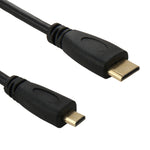 Cabo Adaptador Mini HDMI Macho para Micro HDMI Macho de 1,8m, Mini HDMI Macho, Comprimento: 1,8m