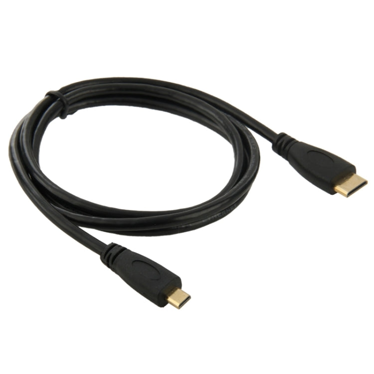 Cabo Adaptador Mini HDMI Macho para Micro HDMI Macho 1m, Mini HDMI Macho, Comprimento: 1m