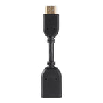 Cabo Adaptador Conector HDMI 19 Pinos Macho para HDMI 19 Pinos Fêmea (AM-AF) de 10cm, HDMI AM para AF