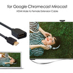 Cabo Adaptador Conector HDMI 19 Pinos Macho para HDMI 19 Pinos Fêmea (AM-AF) de 10cm, HDMI AM para AF