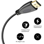 Versão 1.4, Cabo Enrolado HDMI Macho 19 Pinos Dourado para HDMI Macho, Suporta 3D / Ethernet, Comprimento: 60cm (pode ser estendido até 2m), HDMI AM para AM