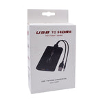 Adaptador USB 2.0 para HDMI Vídeo HD para HDTV, Suporta Full HD 1080P, USB 2.0