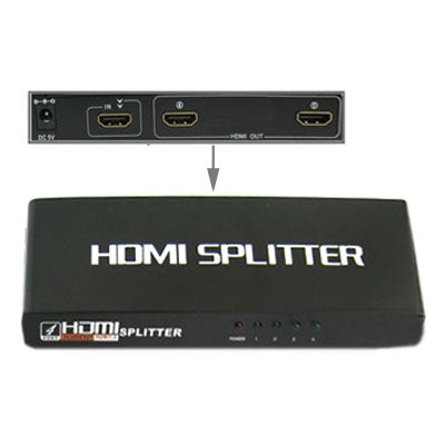 Divisor HDMI 2 Portas 1080P, Versão 1.3, Suporta TV HD / Xbox 360 / PS3 etc.