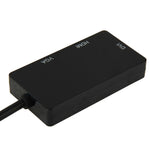 Cabo adaptador conversor Mini DisplayPort Macho para HDMI + VGA + DVI Fêmea para MacBook Pro Air, Comprimento do cabo: 17cm, Mini DP para HDMI+VGA+DVI (Preto), Mini DP para HDMI+VGA+DVI (Branco)
