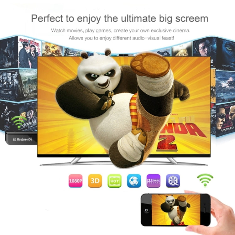 Miradisplay Dongle de Ecrã WiFi HDMI / Receptor de Ecrã Miracast Airplay DLNA