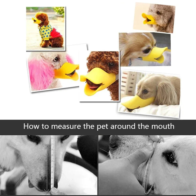 Focinho de Silicone com Forma de Bico de Pato para Cão de Estimação, Tamanho: L, L Rosa, L Amarelo, L Café