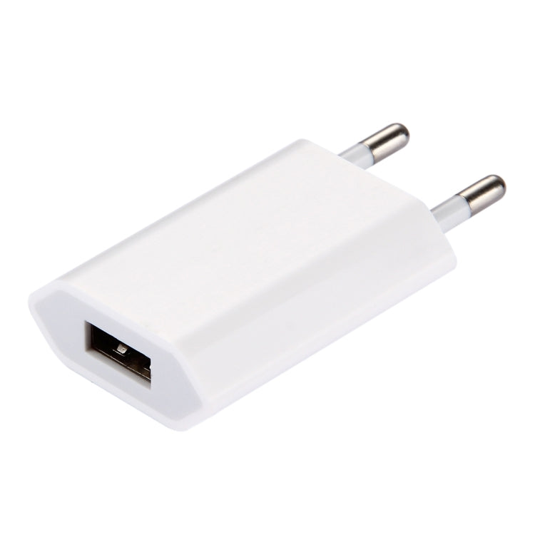 Carregador de Viagem com Porta USB Única 5V / 1A, Ficha UE, Ficha UE Branco