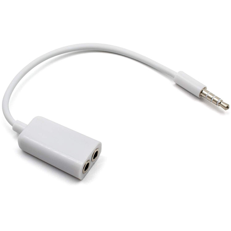 Cabo de Áudio Auxiliar 3.5mm para Adaptador Divisor 2 x Fêmea, Compatível com Telefones, Tablets, Auscultadores, MP3 Player, Estéreo de Carro/Casa e Mais
