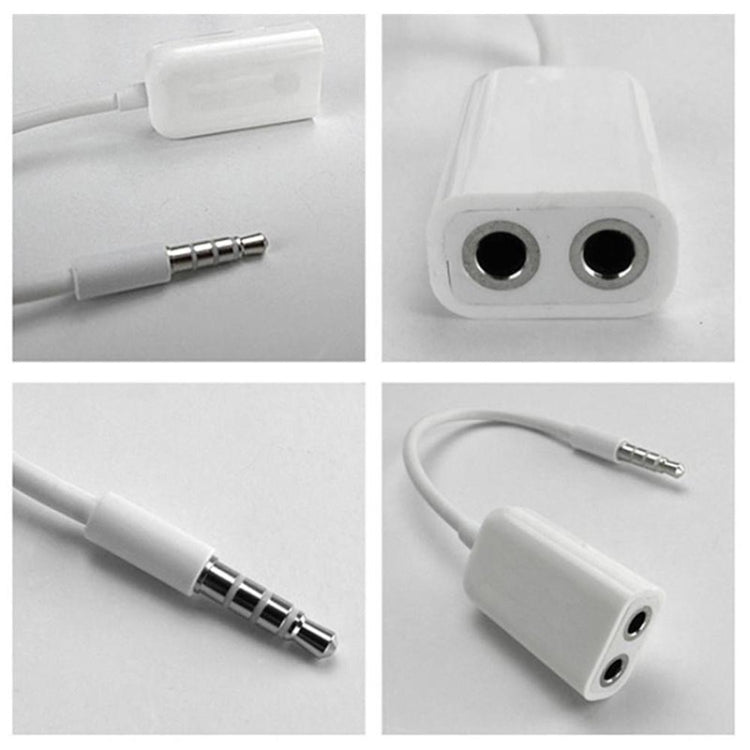 Cabo de Áudio Auxiliar 3.5mm para Adaptador Divisor 2 x Fêmea, Compatível com Telefones, Tablets, Auscultadores, MP3 Player, Estéreo de Carro/Casa e Mais