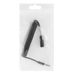 Cabo Auxiliar Enrolado em Mola 3.5mm Macho para Fêmea, Compatível com Telefones, Tablets, Auscultadores, MP3 Player, Estéreo de Carro/Casa e Mais, Comprimento: 20cm até 80cm