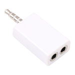 Adaptador divisor de auscultadores 3,5mm, compatível com telemóveis, tablets, auscultadores, leitor MP3, estéreo de carro/casa e mais