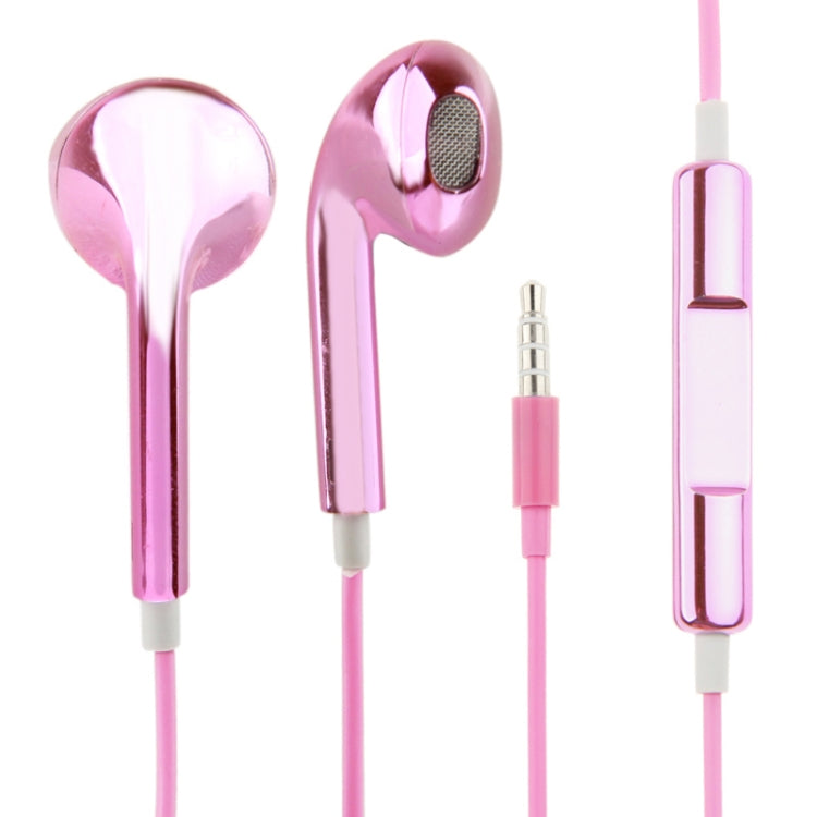 Auscultadores estéreo com controlo por fio eletroplatinado 3,5mm para telemóveis Android / PC / leitor MP3 / portáteis