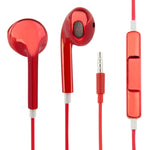 Auscultadores estéreo com controlo por fio eletroplatinado 3,5mm para telemóveis Android / PC / leitor MP3 / portáteis