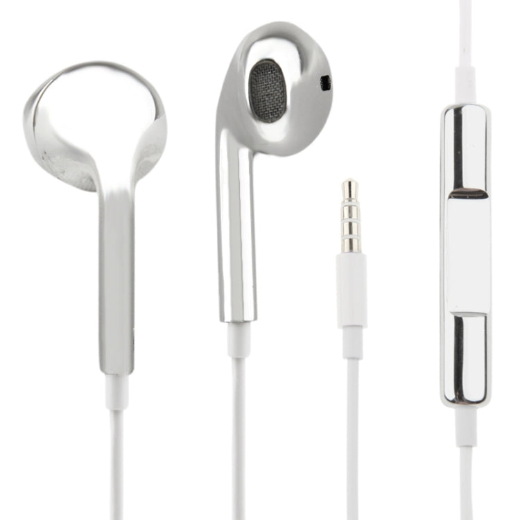 Auscultadores estéreo com controlo por fio eletroplatinado 3,5mm para telemóveis Android / PC / leitor MP3 / portáteis