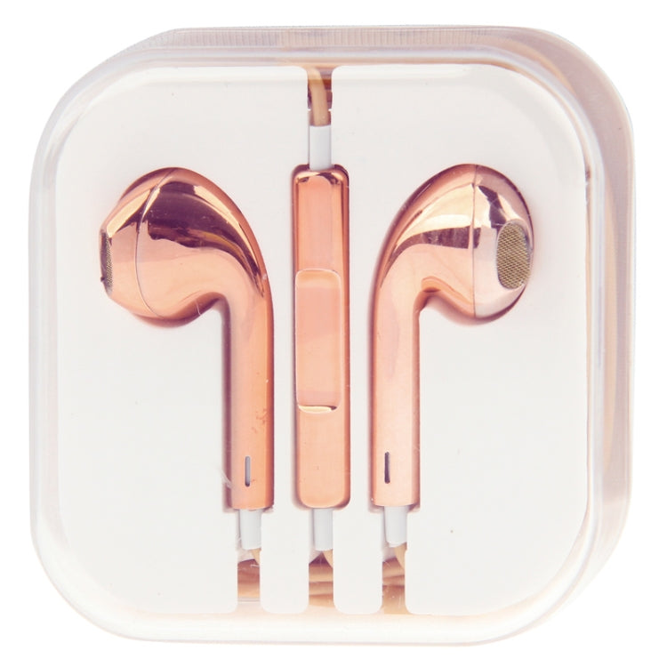 Auscultadores estéreo com controlo por fio eletroplatinado 3,5mm para telemóveis Android / PC / leitor MP3 / portáteis