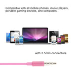 Auscultadores estéreo com controlo por fio eletroplatinado 3,5mm para telemóveis Android / PC / leitor MP3 / portáteis