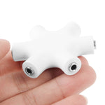 Conector divisor de auscultadores de 6 portas, compatível com telemóveis, tablets, auscultadores, leitor MP3, estéreo de carro/casa e mais