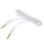 Cabo de auscultadores com ficha 3,5mm estilo noodle para iPhone 5 / iPhone 4 & 4S / 3GS / 3G / iPad 4 / iPad mini / mini 2 Retina / Novo iPad / iPad 2 / iTouch / MP3, Comprimento: 1m