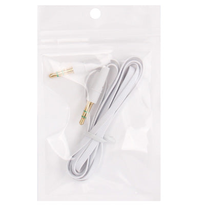 Cabo de auscultadores com ficha 3,5mm estilo noodle para iPhone 5 / iPhone 4 & 4S / 3GS / 3G / iPad 4 / iPad mini / mini 2 Retina / Novo iPad / iPad 2 / iTouch / MP3, Comprimento: 1m