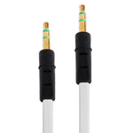 Cabo de auscultadores com ficha 3,5mm estilo noodle para iPhone 5 / iPhone 4 & 4S / 3GS / 3G / iPad 4 / iPad mini / mini 2 Retina / Novo iPad / iPad 2 / iTouch / MP3, Comprimento: 1m