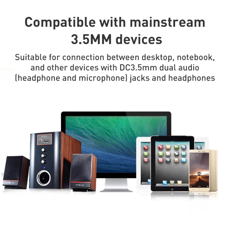 Cabo microfone + auscultadores com jack 3,5mm estilo noodle para PC / portátil, Comprimento: 22cm