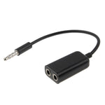 Cabo Auxiliar de Áudio Estéreo 3,5mm Macho para Divisor Adaptador 2 Fêmea, Compatível com Telemóveis, Tablets, Auscultadores, MP3, Estéreo de Carro/Casa e Mais