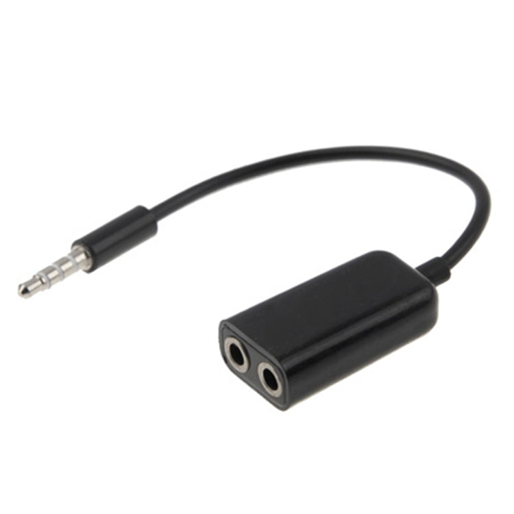 Cabo Auxiliar de Áudio Estéreo 3,5mm Macho para Divisor Adaptador 2 Fêmea, Compatível com Telemóveis, Tablets, Auscultadores, MP3, Estéreo de Carro/Casa e Mais