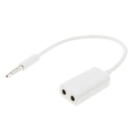 Cabo Auxiliar de Áudio Estéreo 3,5mm Macho para Divisor Adaptador 2 Fêmea, Compatível com Telemóveis, Tablets, Auscultadores, MP3, Estéreo de Carro/Casa e Mais