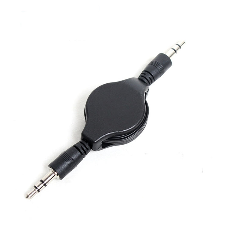 Cabo de áudio auxiliar retrátil 3,5mm, compatível com telemóveis, tablets, auscultadores, leitor MP3, estéreo de carro/casa e mais, Comprimento: 11cm a 80cm