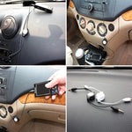 Cabo de áudio auxiliar retrátil 3,5mm, compatível com telemóveis, tablets, auscultadores, leitor MP3, estéreo de carro/casa e mais, Comprimento: 11cm a 80cm