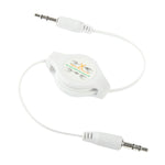 Cabo de áudio auxiliar retrátil 3,5mm, compatível com telemóveis, tablets, auscultadores, leitor MP3, estéreo de carro/casa e mais, Comprimento: 11cm a 80cm