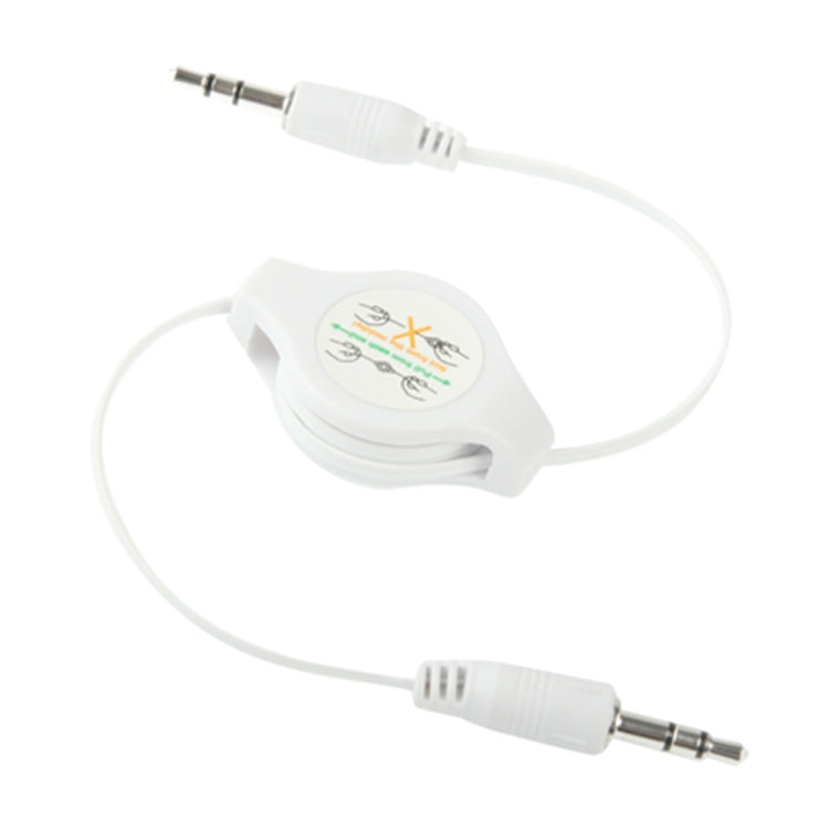 Cabo de áudio auxiliar retrátil 3,5mm, compatível com telemóveis, tablets, auscultadores, leitor MP3, estéreo de carro/casa e mais, Comprimento: 11cm a 80cm