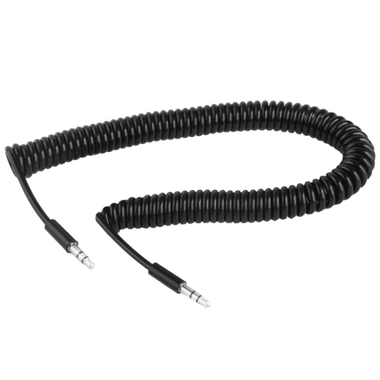 Cabo auxiliar enrolado em mola 3,5mm, compatível com telemóveis, tablets, auscultadores, leitor MP3, estéreo de carro/casa e mais, Comprimento: 45cm até 200cm