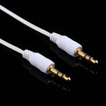 Cabo auxiliar retrátil 3,5mm macho para macho, compatível com telemóveis, tablets, auscultadores, leitor MP3, estéreo de carro/casa e mais, Comprimento: 11cm a 80cm