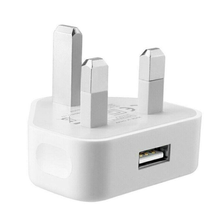 Adaptador de Carregador USB 5V / 1A (Ficha Reino Unido) para iPhone, Galaxy, Huawei, Xiaomi, LG, HTC e Outros Smartphones, Dispositivos Recarregáveis