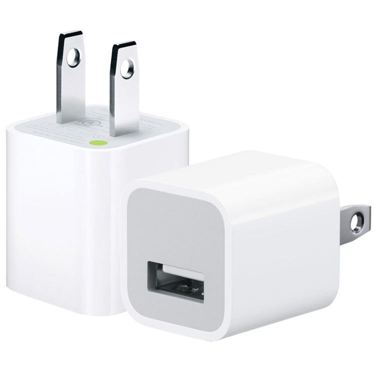 Adaptador de Carregador USB de Tomada EUA de Alta Qualidade 5V / 1A para iPhone, Galaxy, Huawei, Xiaomi, LG, HTC e Outros Smartphones, Dispositivos Recarregáveis