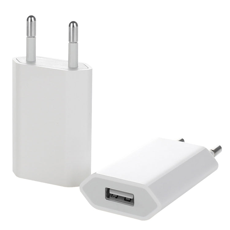 Adaptador de Carregador USB com Ficha UE de Alta Qualidade 5V / 1A para iPhone, Galaxy, Huawei, Xiaomi, LG, HTC e Outros Smartphones, Dispositivos Recarregáveis