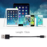 Cabo de Sincronização e Carregamento de 8 Pinos para USB, Comprimento do Cabo: 13cm