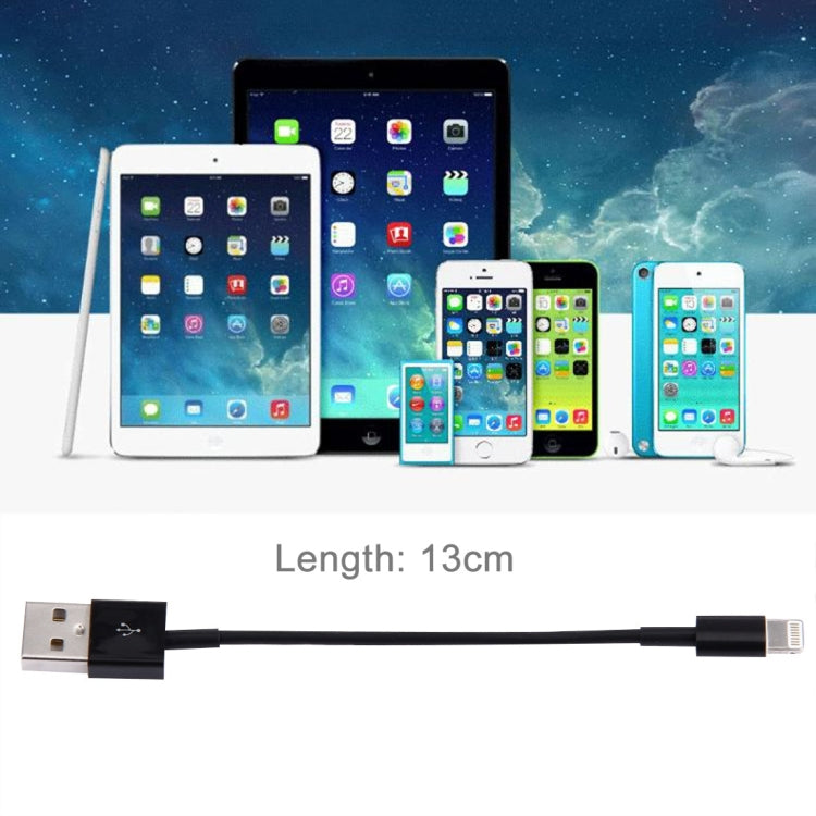 Cabo de Sincronização e Carregamento de 8 Pinos para USB, Comprimento do Cabo: 13cm