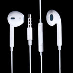 Auscultadores 3,5mm com controlo por fio e microfone para telemóveis Android / PC / leitor MP3 / portáteis