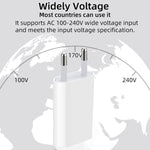 Adaptador de Carregador de Viagem 2 em 1 5V 1A com Ficha UE e Cabo de 1m de 8 Pinos para iPhone