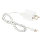 Adaptador de Carregador de Viagem 2 em 1 5V 1A com Ficha EUA e Cabo de 1m de 8 Pinos para iPhone